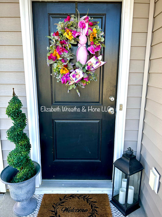 LAVENDER BUNNY GARDEN WREATHS